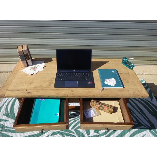 Rustic Oak Desk, 1930s For Sale - Image 11 of 18