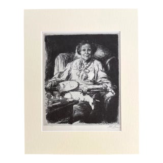 Vintage 1939 Print in 11x14 Mat: John Sloan "Mother", Ready to Frame EUC For Sale