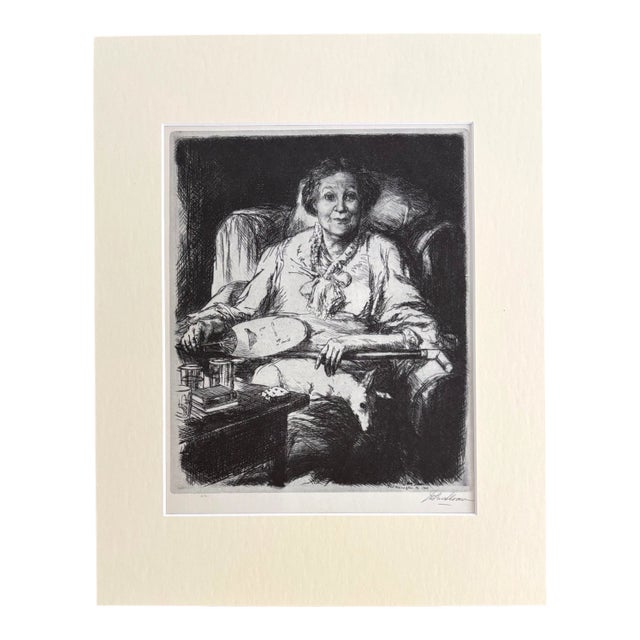 Vintage 1939 Print in 11x14 Mat: John Sloan "Mother", Ready to Frame EUC For Sale