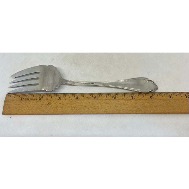 Rogers & Hamilton Marquise 1900 Silverplate Cold Meat Serving Fork For Sale - Image 10 of 12