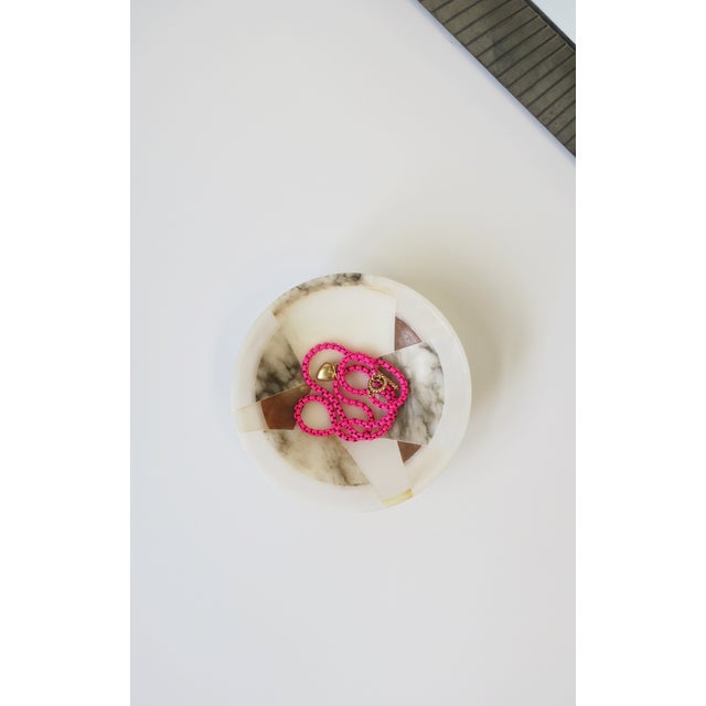 Postmodern Italian Marble Bowl Trinket Jewelry Dish For Sale - Image 3 of 10