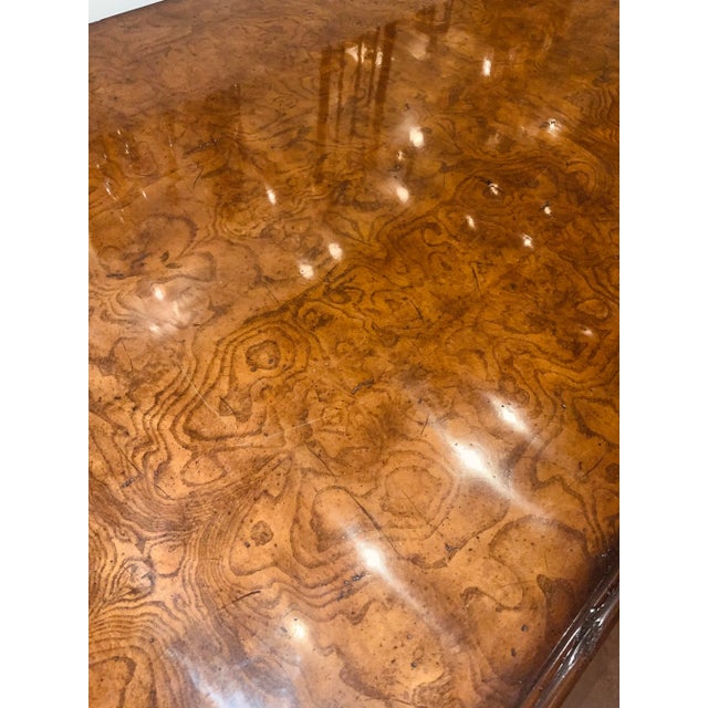 Theodore Alexander Transitional Burl Wood Dining Table For Sale In Atlanta - Image 6 of 9