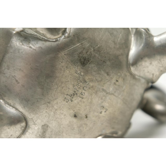 Late 19th Century Victorian Pewter Tea Pot Black Wood Handle by James Dixon & Sons For Sale - Image 5 of 8