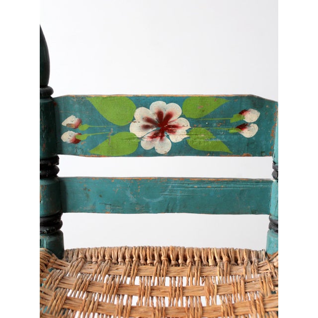 Vintage Mexican Folk Art Child's Chair For Sale - Image 9 of 10