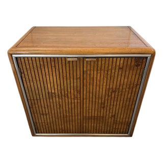Midcentury Modern Fluted Design Small Credenza For Sale