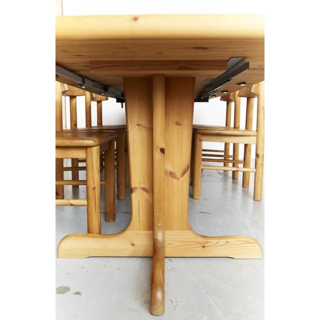 Dining Room Table and Chairs by Rainer Daumiller for Hirtshals Savverk, 1970s, Set of 9 For Sale - Image 16 of 18