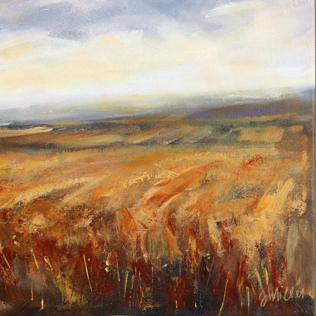 Backroads II - Original Atmospheric Rural Landscape Acrylic and Graphite Painting For Sale - Image 4 of 9