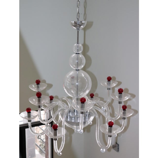 Mid-Century Modern Murano Glass Chandelier For Sale - Image 12 of 12
