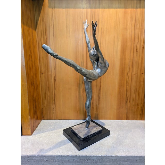 2000 - 2009 l.e. Bronze Sculpture: "Arabesque" Signed by Rebecca Clark (138/500) For Sale - Image 5 of 11