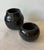 1980s Vintage Santa Clara Pueblo Signed Blackware Pots or Vases, Set of 2 For Sale - Image 5 of 15