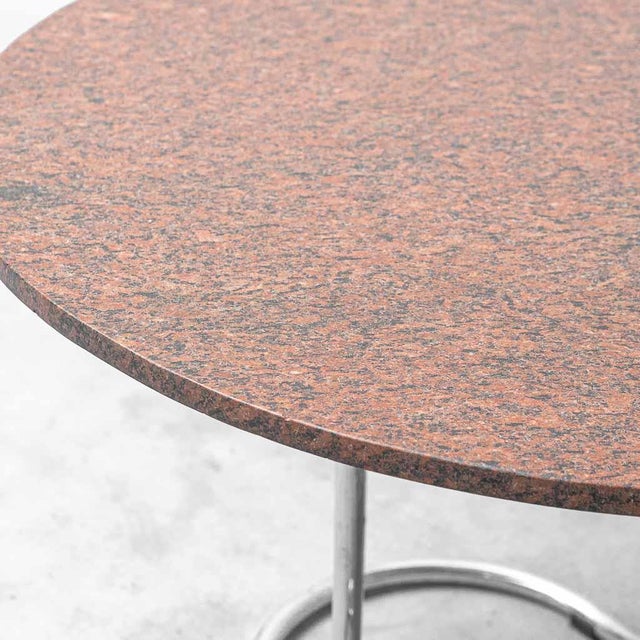 1970s Table with Marble Top and Metal Frame in the style of Giotto Stoppino, 1970s For Sale - Image 5 of 11
