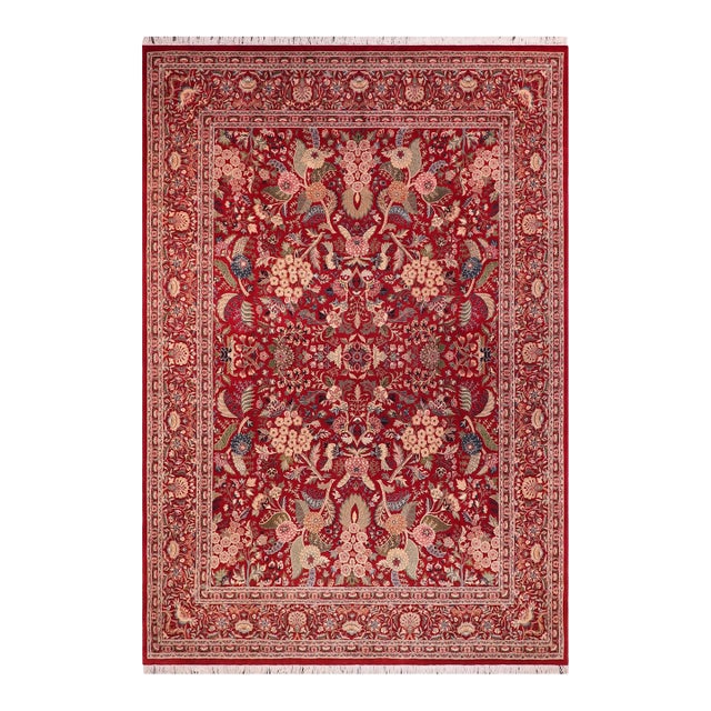 Shabby Chic Nagi Pak-Persian Red/Red Wool Rug - 9'0'' X 12'7'' For Sale