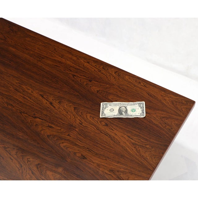 Hans Wegner Signed Rosewood Coffee Table on Chrome Cylinder Legs For Sale - Image 9 of 11