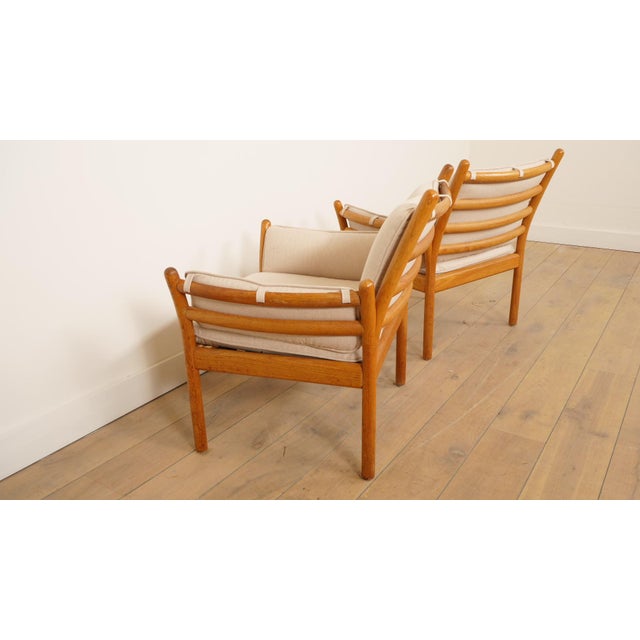 Vintage Model Genius Lounge Chairs in Teak by Illum Wikkelso for Silkeborg, 1960s, Set of 2 For Sale - Image 11 of 16
