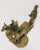 Early 20th Century Brass Hindu Temple Oil Lamps Figures a Two Cows and Holly Man Standing For Sale - Image 5 of 13
