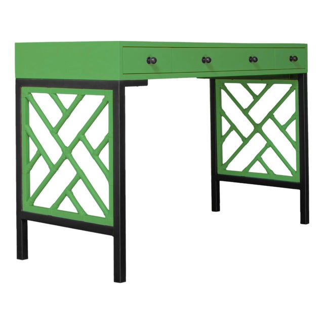 Chippendale Writing Desk - Bright Green For Sale