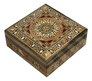 1980s Marquetry Inlay Wooden Box