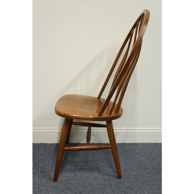 Late 20th Century S. Bent Bros. Rustic Country French Style Solid Oak Cattail Dining Side Chair 736 For Sale - Image 5 of 11