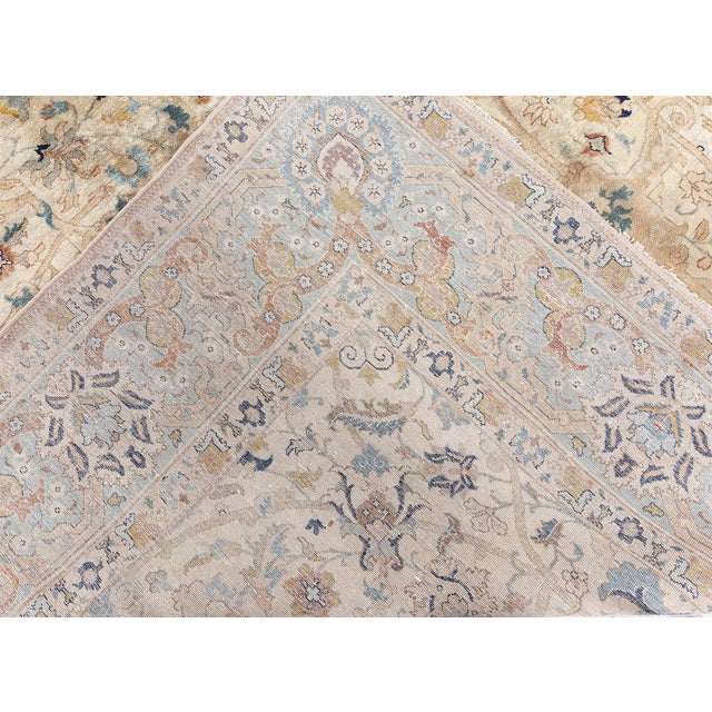 Persian Antique Persian Tabriz Botanic Handwoven Wool Rug For Sale - Image 3 of 10