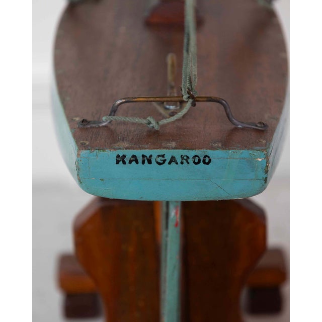 English 20th Century 'Kangaroo' Carved Wood Gaff Cutter Pond Yacht For Sale - Image 4 of 13
