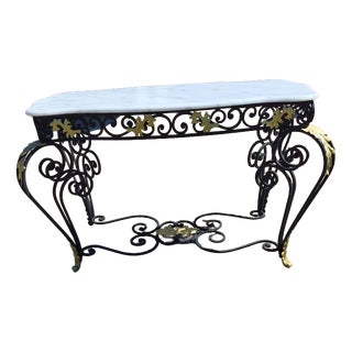19th Century Butchers Table in Cast Iron, Wrought and Twisted, 1930 For Sale