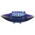 Vintage Postmodern Blue Fused Art Glass Sculptural Bowl, circa 1980 For Sale - Image 12 of 17