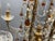 Italian Florentine Giltwood and Amber Murano Glass Drop 6-Light Chandelier, 1950s For Sale - Image 11 of 15