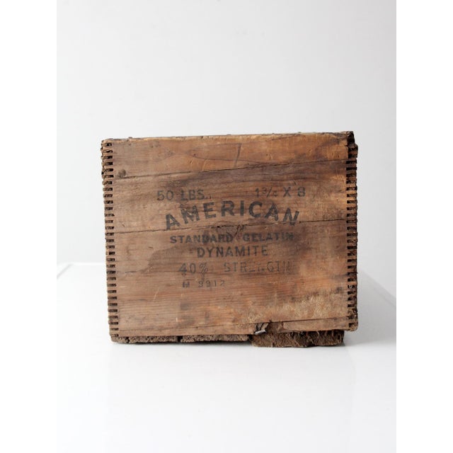 Antique Industrial American Wood Crate For Sale - Image 4 of 11