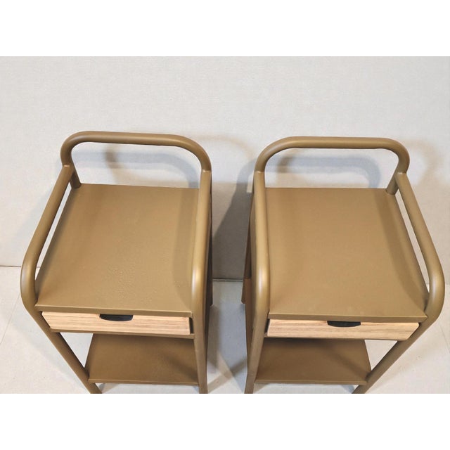 Boarding School Bedside Tables in Metal, 1950s, Set of 2 For Sale - Image 4 of 10