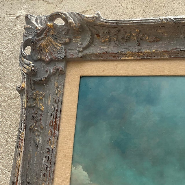 Vintage Regency Original Oil Painting of Doves For Sale In West Palm - Image 6 of 7