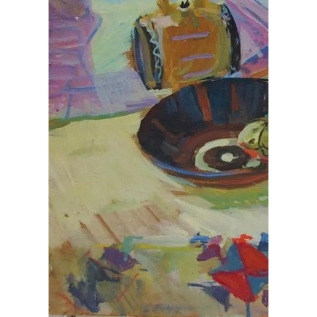 1970s Vintage Still Life Oil Painting, Ukrainian Soviet Art, 1970s 68-47 For Sale - Image 5 of 6