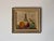 Mid-Century Modern 1970s Frances Heller “Fruit and Wine” Still Life Oil on Canvas Board Painting, Wood Framed For Sale - Image 3 of 10