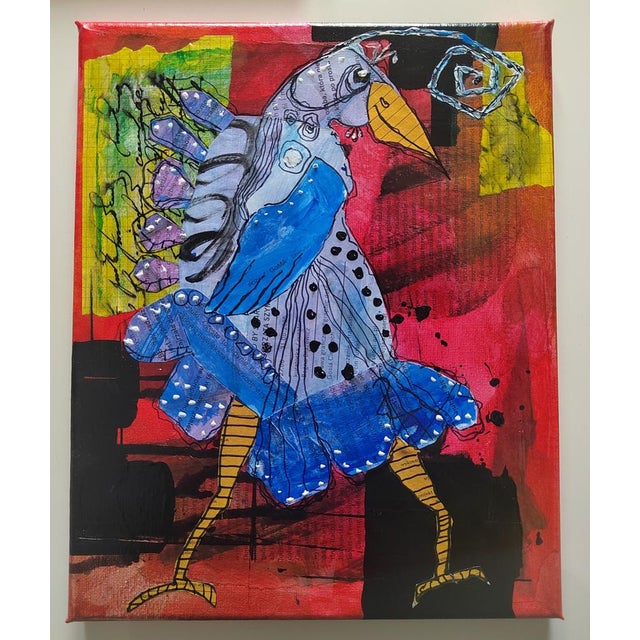 Contemporary Natalia Vypritskaia, I Haven't Flown Away Yet I'm Just About To, Acrylic on Canvas For Sale - Image 3 of 6