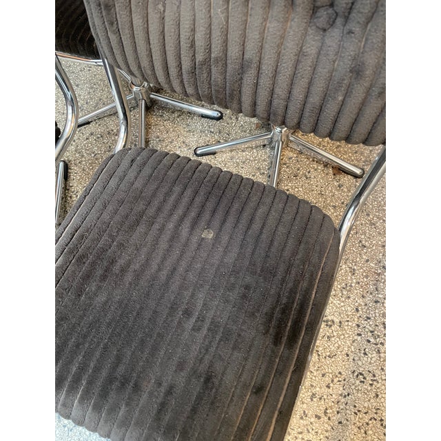 Chrome-Plated Swivel Chairs, 1970s, Set of 4 For Sale - Image 5 of 11