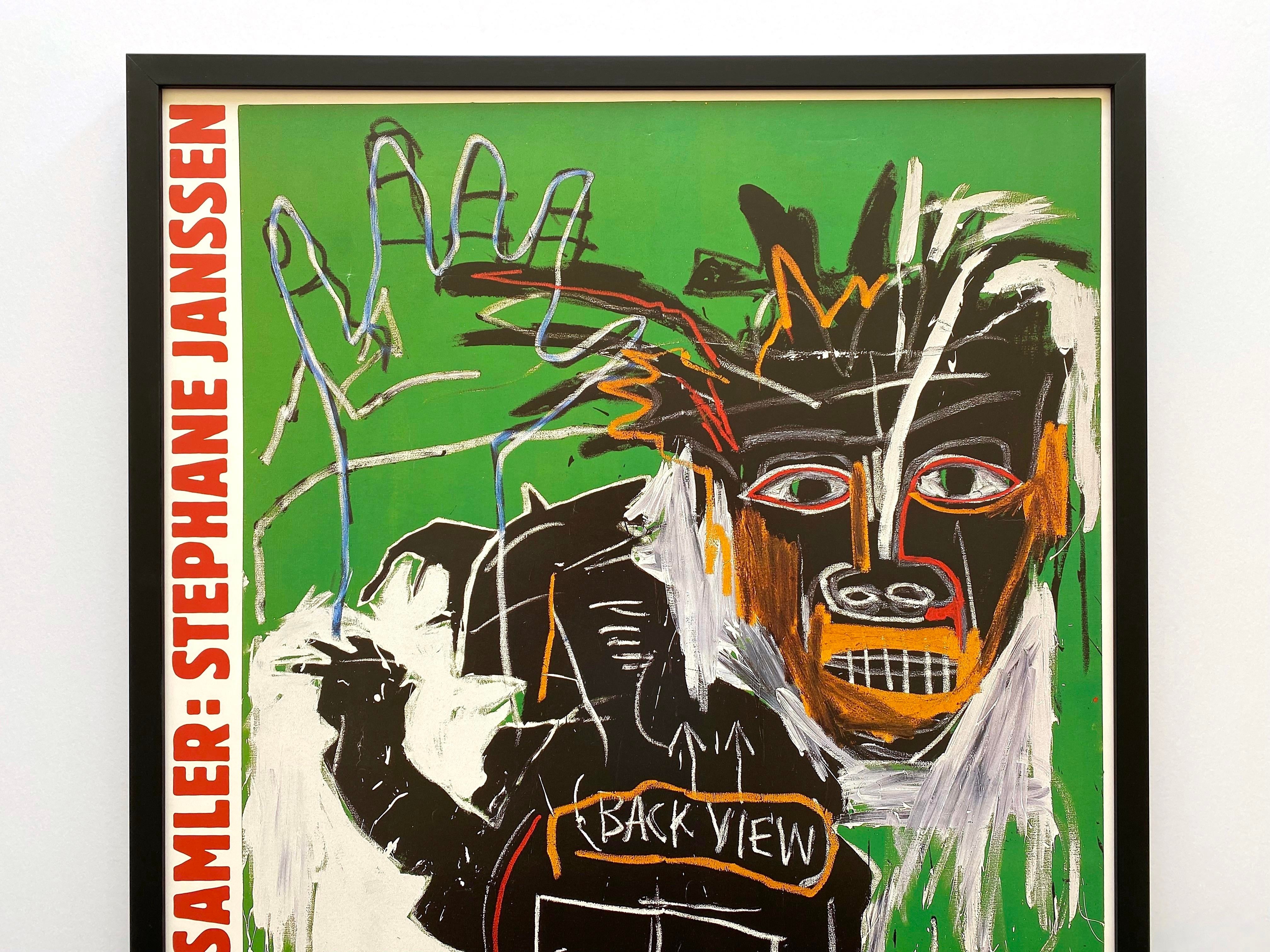 Jean Michel Basquiat Vintage 1986 Lithograph Print Framed Large