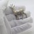 This vintage silver decorative object depicts a detailed young deer figurine miniature, crafted as a dollhouse...