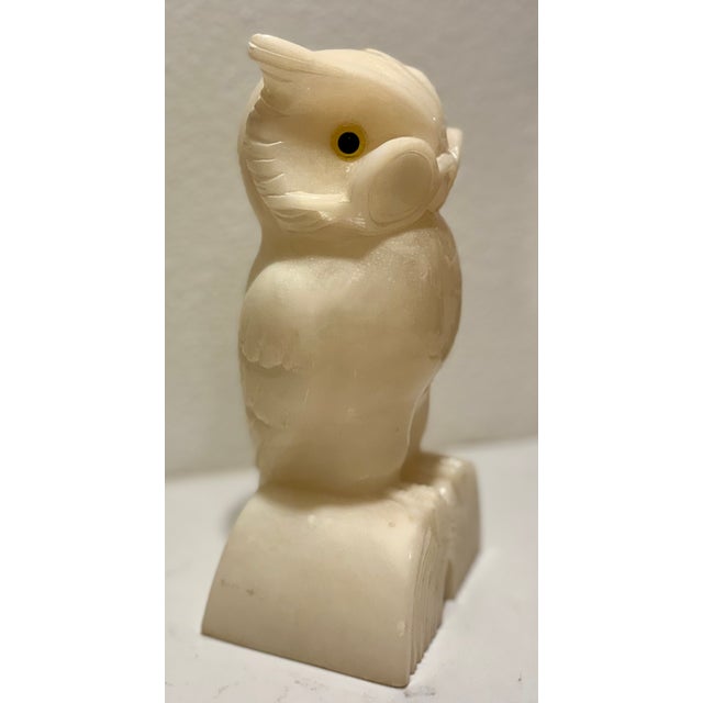 Mid-20th Century Modern Italian Alabaster Owl Figure For Sale - Image 4 of 8