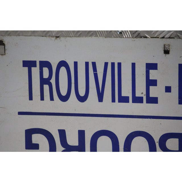 Vintage Metal Enamel Sign from Deauville Paris, 1970s For Sale - Image 9 of 18