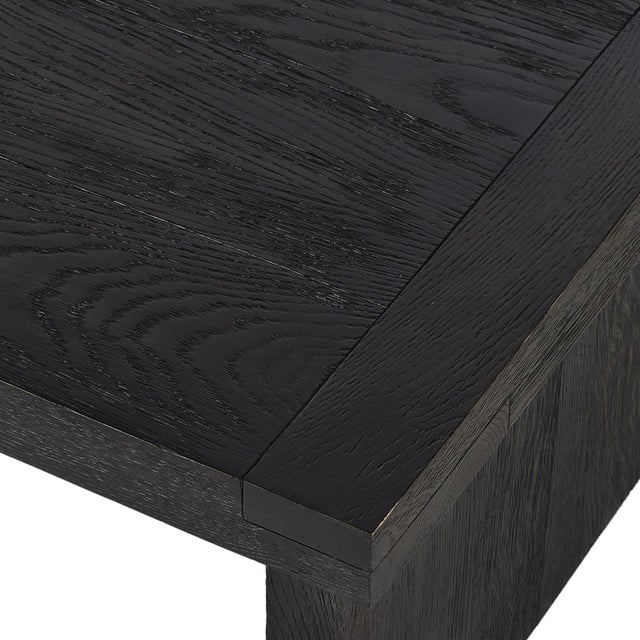 Four Hands Warby Coffee Table - Worn Black Veneer For Sale - Image 9 of 11