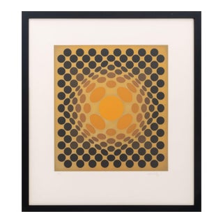 Victor Vasarely "Tewek" Screenprint, 1978 For Sale