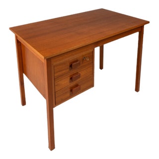 Danish Mid-Century Modern Petite Writer's Desk in Teak by Faarup Møbelfabrik Attributed to Ib Kofod Larsen, C. 1980s For Sale