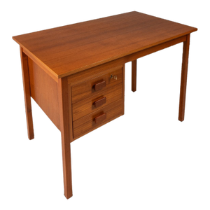 Danish Mid-Century Modern Petite Writer's Desk in Teak by Faarup Møbelfabrik Attributed to Ib Kofod Larsen, C. 1980s