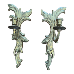 Century Brass Art Nouveau Sconces- A Pair