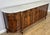 Vintage French Empire Carved Burr Inlay Sideboard with Marble Top For Sale - Image 9 of 18