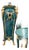 French Louis XV Emerald Green Pedestal With Gilded Bronze Mounts & Hand-Applied Gold Leaf For Sale
