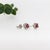 Pretty Mozambique Ruby Studs With Natural Diamond Halo in Solid 14k White Gold For Sale - Image 4 of 6