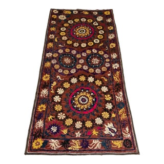 Large Brown Suzani - Bukhara Embroidery For Sale