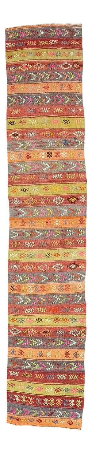 Colorful Vintage Kilim Runner