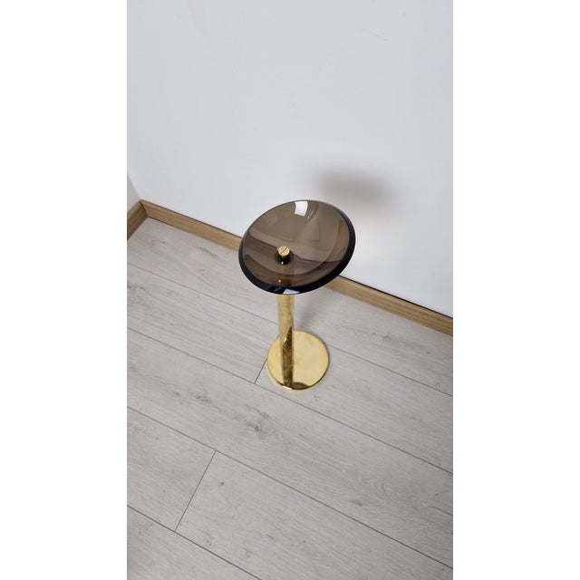 Fontana Arte Ashtray in Metal with and Glass in the style of Fontana Arte, 1960s For Sale - Image 4 of 11