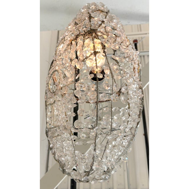 Italian Vintage Venetian Style Lucite Crystal Ship Motif Chandelier For Sale - Image 13 of 18